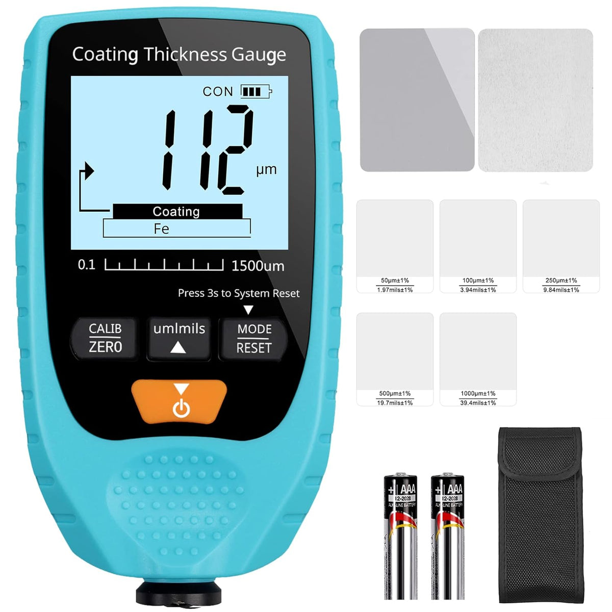 Paint Thickness Gauge Fe/NFe Probe 0 to 1500um S258549