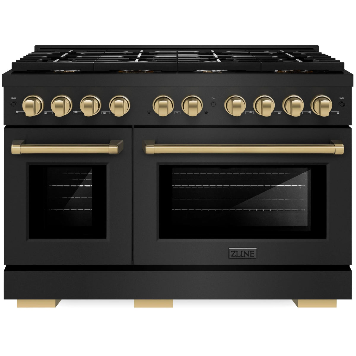 48 6.7 cu. ft. Double Oven Gas Range Black Stainless Steel E2519