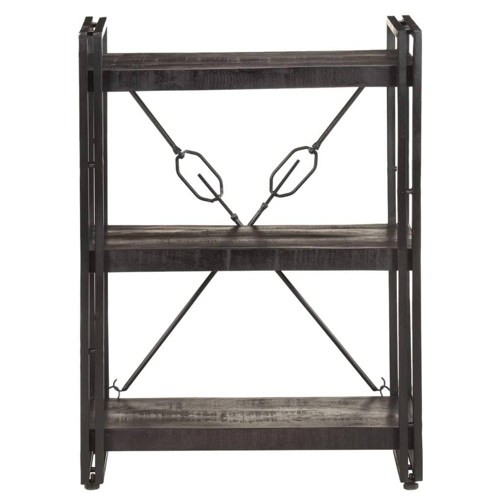 3-Tier Bookcase Solid Mango Wood Q553694