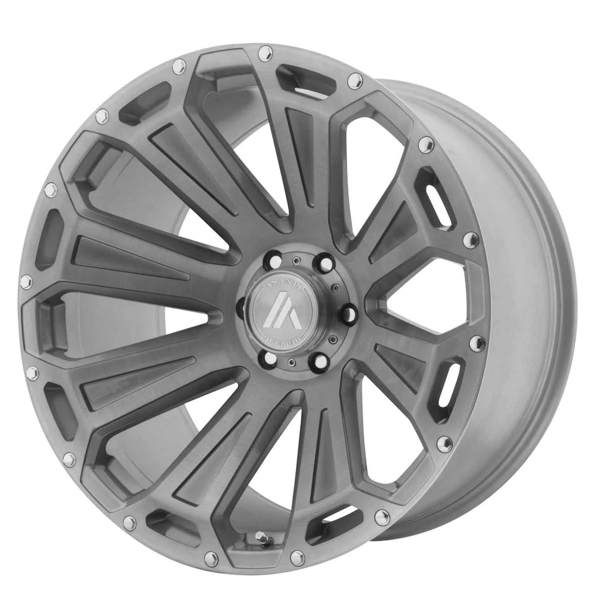 22x10 5x127 Bolt Pattern Titanium Brushed Wheel V170782