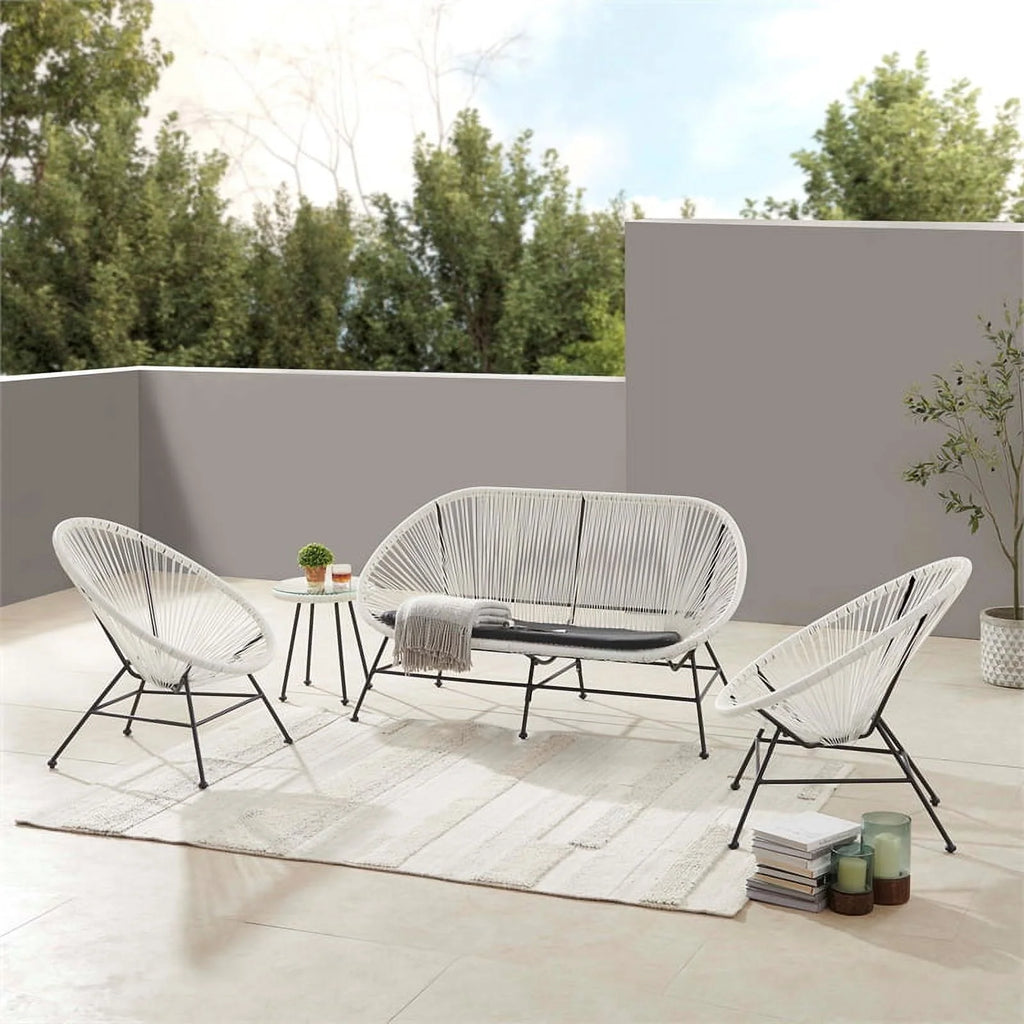 3-Piece Set with 2 Single Chairs and Loveseat in White L8329