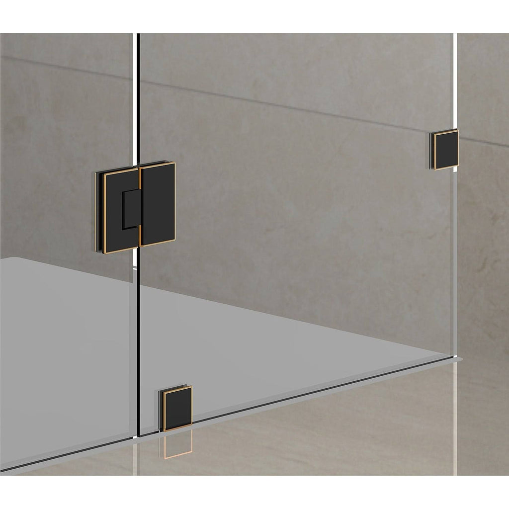 Frameless Shower Enclosure, 32x22 x 34x22 x 72 W8285