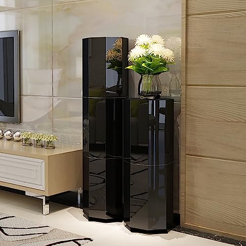 Rotating Shoe Rack Tower 360° Rotating Shoe Cabinet Round Shoe Rack Organizer Tower Staircase Storage Vertical Shoe Rack Q41316