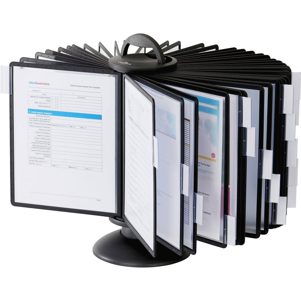 Black Sherpa 40-Panel Carousel Reference System, 80-Sheet Capacity N1725
