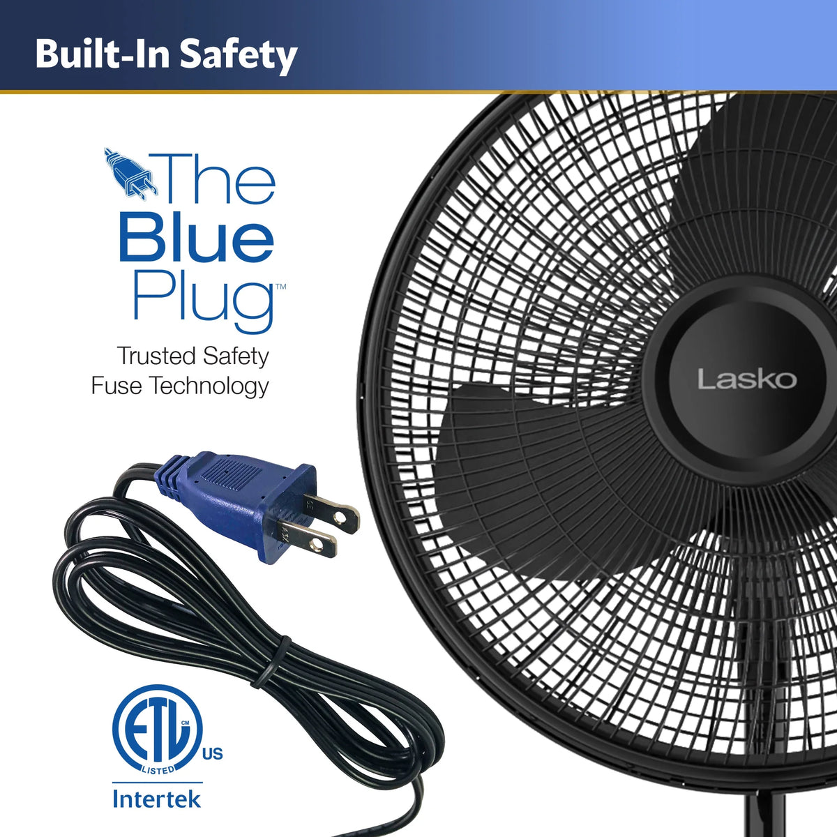 16 Oscillating Adjustable Pedestal Fan with 3-Speeds, Black D75306