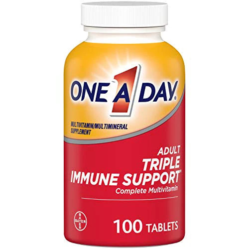 Adult Triple Immune Support Multivitamin with Vitamins C, D & Zinc, 100 Count V40983