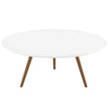 Round Wood Metal Coffee Table K4002