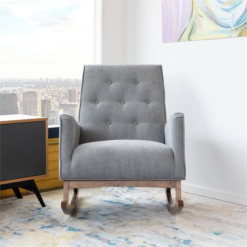 Light Gray Rocking Chair W761567
