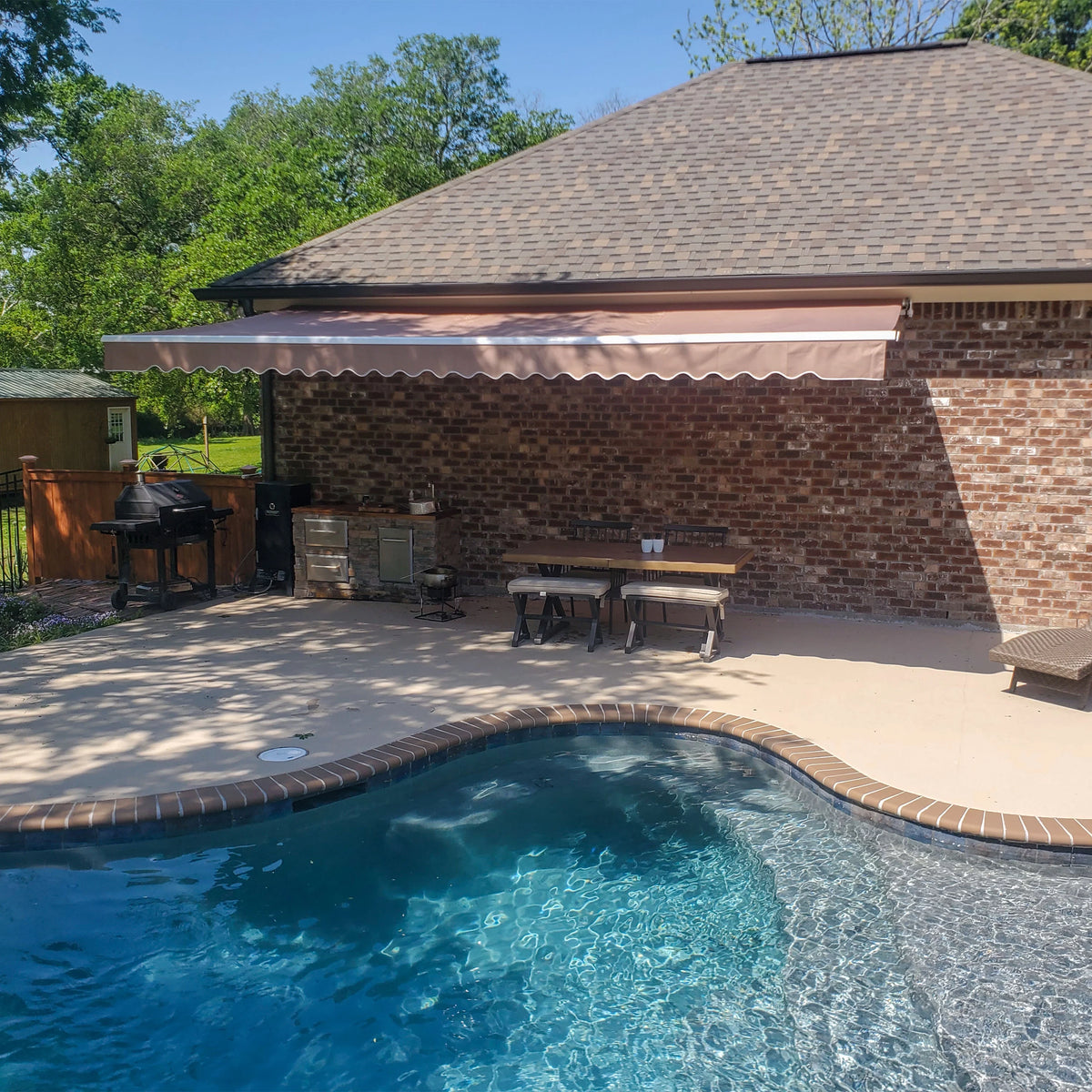 13' x 10' Retractable Patio Awning Canopy I625412