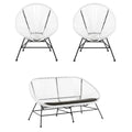 3-Piece Set with 2 Single Chairs and Loveseat in White L8329