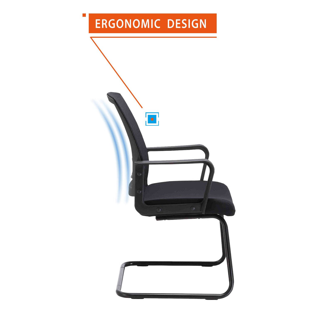 Grey Mid Back Mesh Office Guest Chair R8599