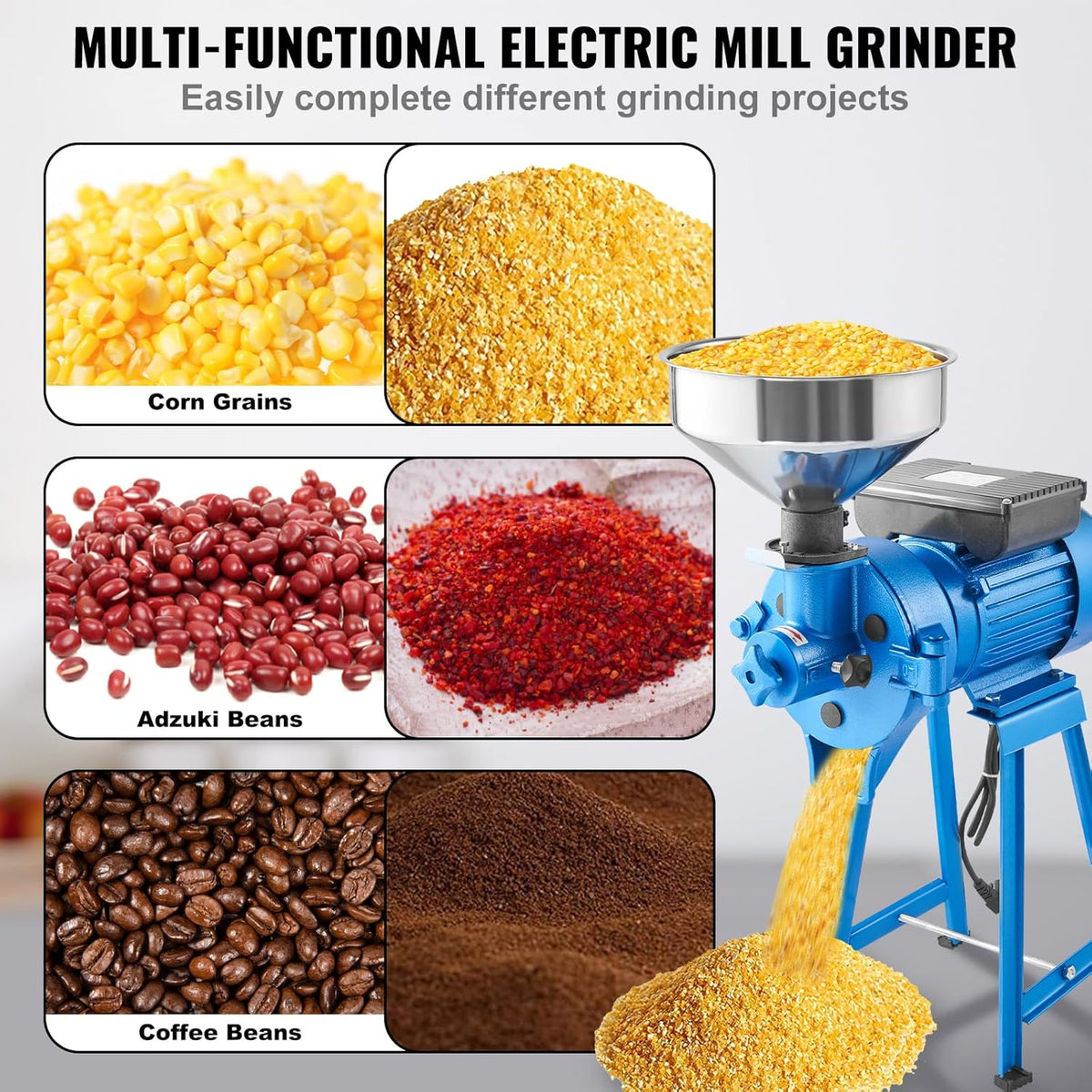 1500W 110V Electric Grain Mill Grinder X46119