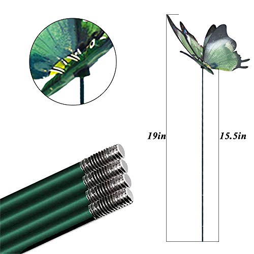 3D Large Butterfly Garden Stakes Decorations Outdoor Lawn Decorative Yard Decor Ornaments (Pack of 4) R8228