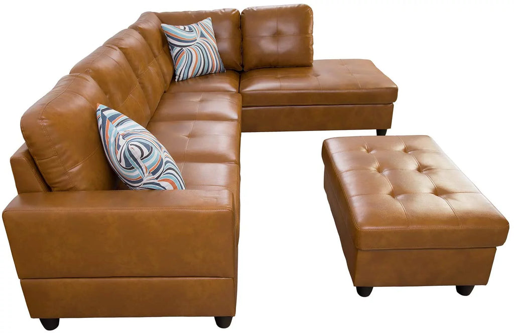 Leather L Shape Sectional Sofa Set C8196