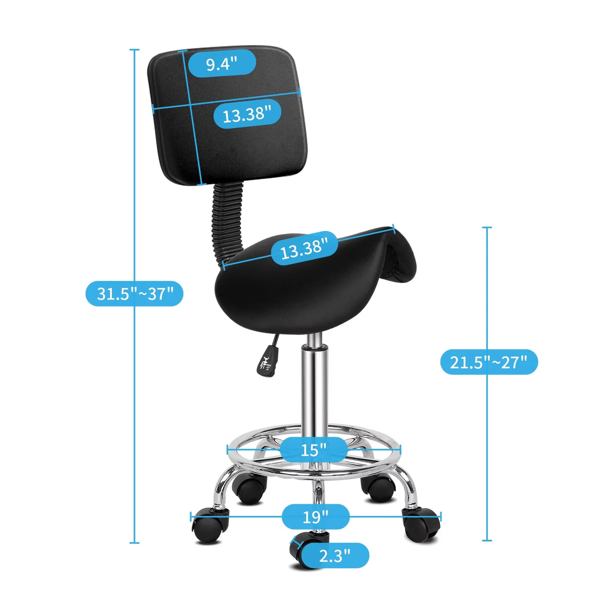 Adjustable Rolling Saddle Stool I825