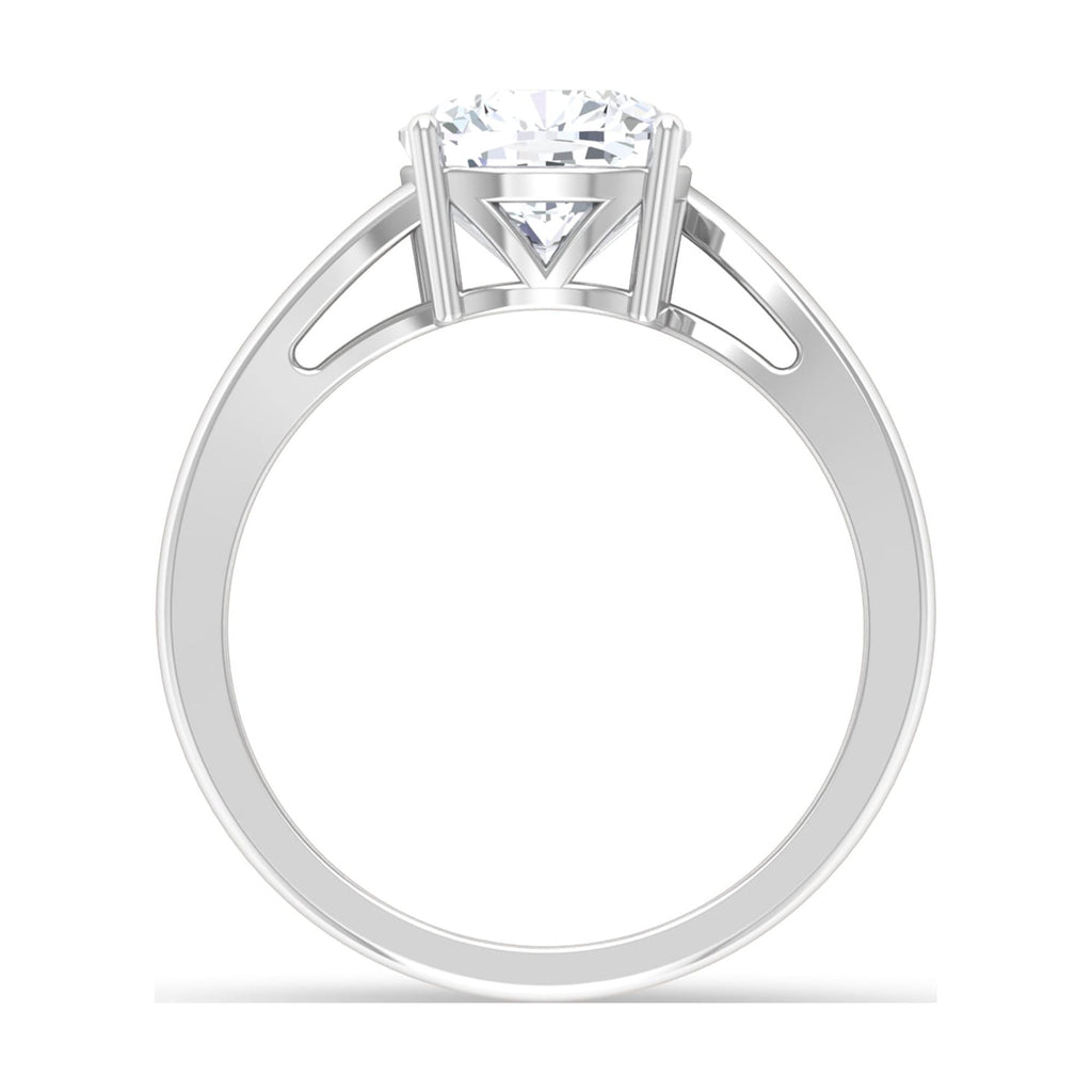 Cushion Cut Moissanite Solitaire Engagement Ring - 8 mm, 925 Sterling Silver, US 4.00 S3675