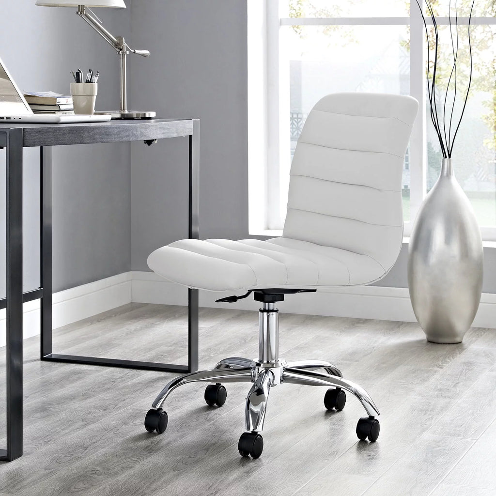 White Faux Leather Office Chair E326608