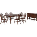 Brown Wood 8PC Extendable Dining Table Set N685