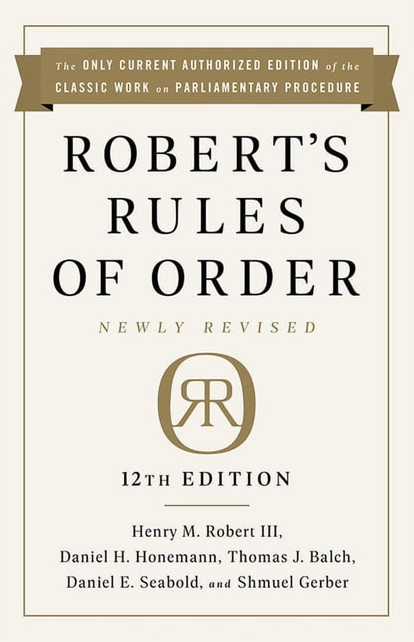 Robert's Rules of Order Newly Revised, 12th edition (Paperback) A477502