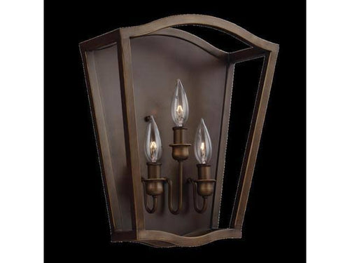 3 - Light Sconce Painted Aged Brass F66228