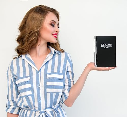 Black 8 x 5 inches Address and Telephone Book 2-Pack P44904