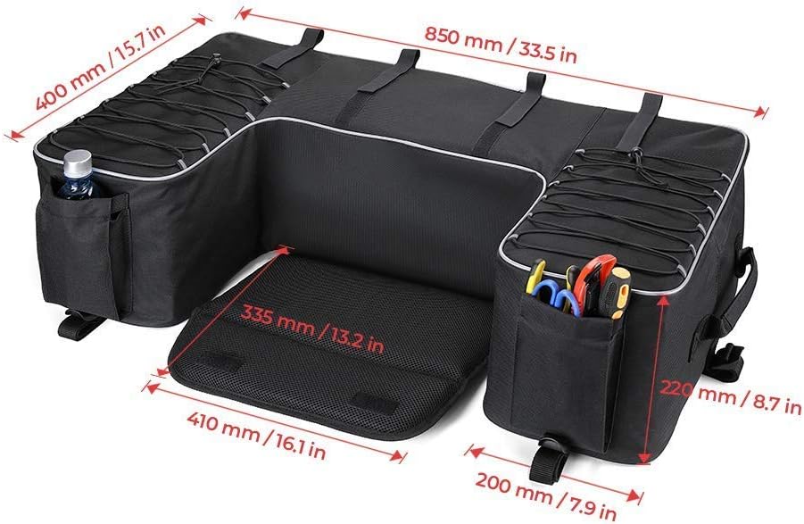 Water-Resistant ATV Storage Seat Bag with Cushion A81880