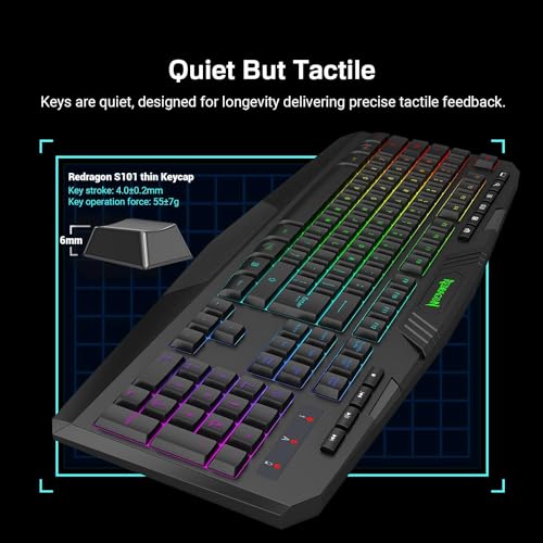 Wireless RGB Gaming Keyboard and 8000 DPI Gaming Mouse with 10 Multimedia Keys A59117