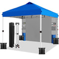 10x10 Pop Up Canopy Tent with 1 Sidewall and 6 Pockets O139