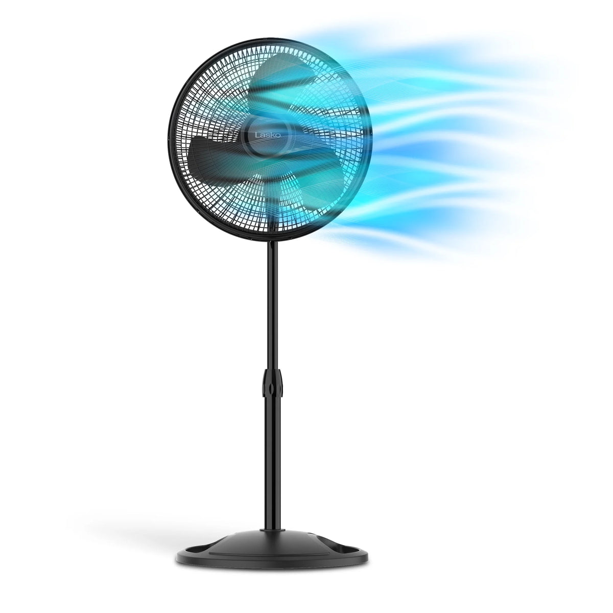 16 Oscillating Adjustable Pedestal Fan with 3-Speeds, Black D75306