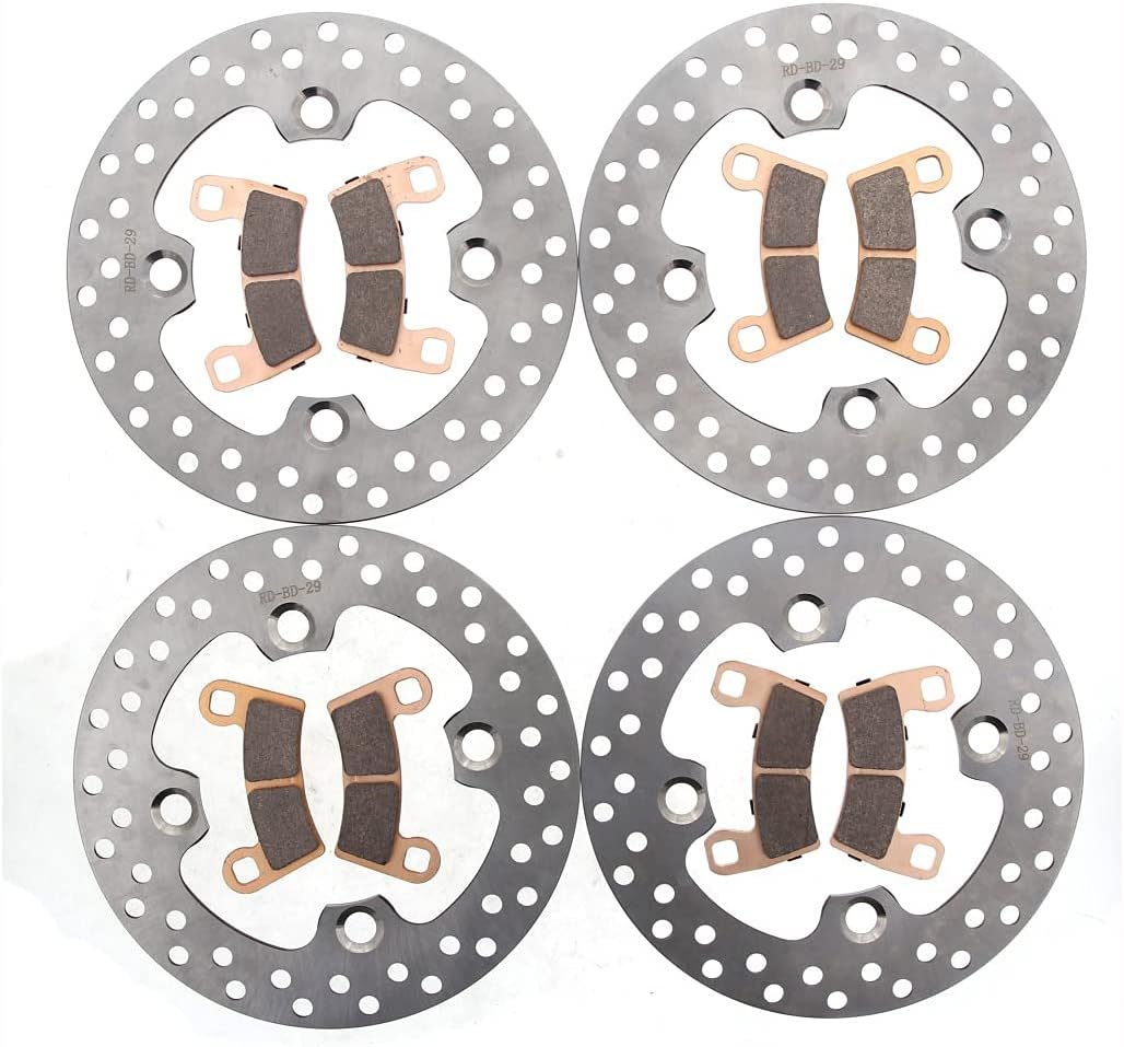 Front & Rear Brake Rotors & Pads for Polaris RZR 900 1000 R2683