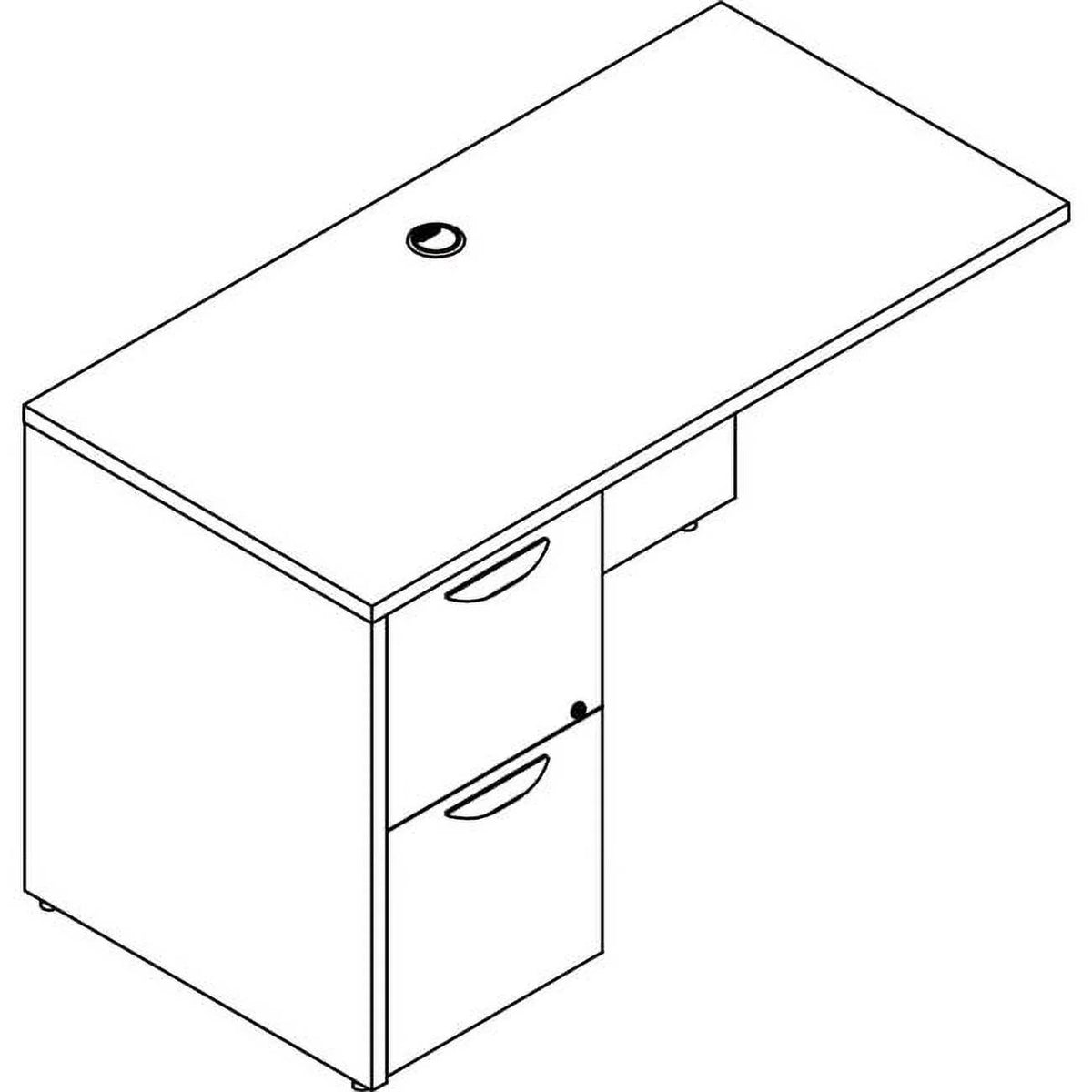 24 x 48 in. Gray Elm Laminate Desk Unit Z751