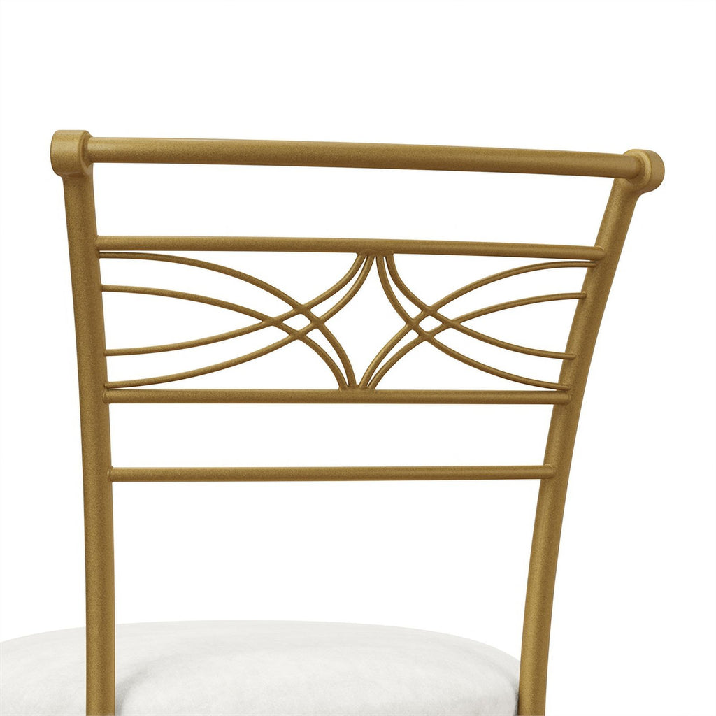 Gold Metal Vanity Stool E431033