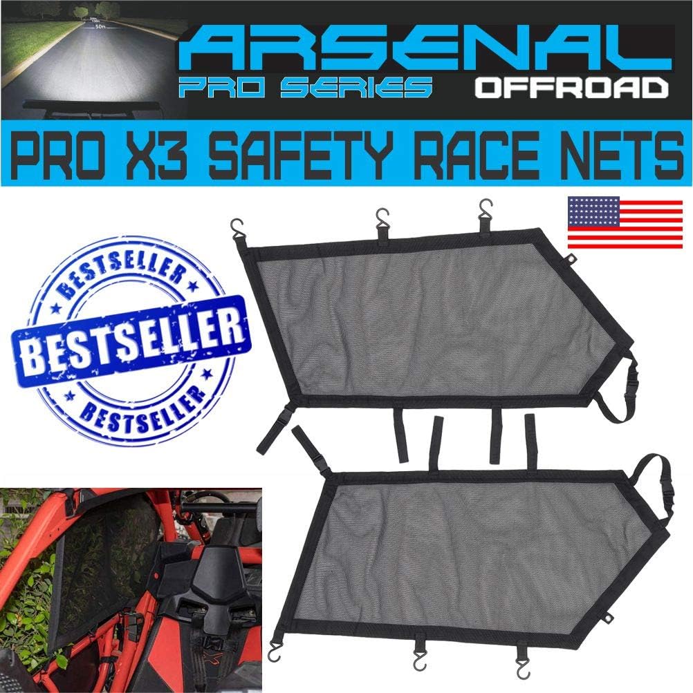 Window Safety Race Nets for Can Am Maverick X3 & X3 Max, Drive & Passenger Side (1 Pair) N8945
