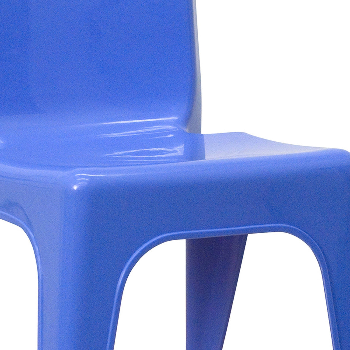 Blue Plastic Stackable School Chair with Carrying Handle, 2 Pack W722