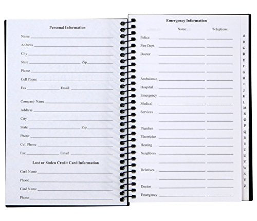 Black 8 x 5 inches Address and Telephone Book 2-Pack P44904