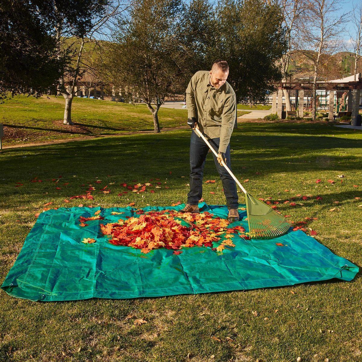 9 ft. x 9 ft. Weather-Resistant Drawstring Tarp T584283