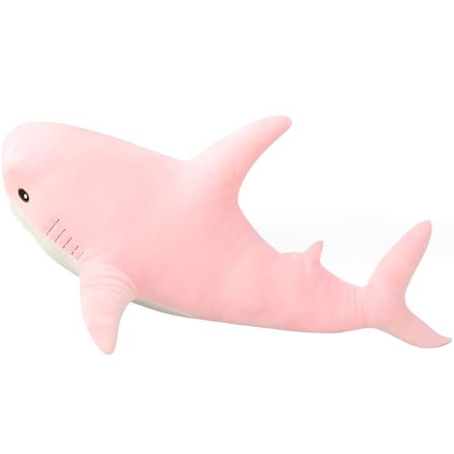 Blue 31-inch Shark Plush Toy Pillow I4982