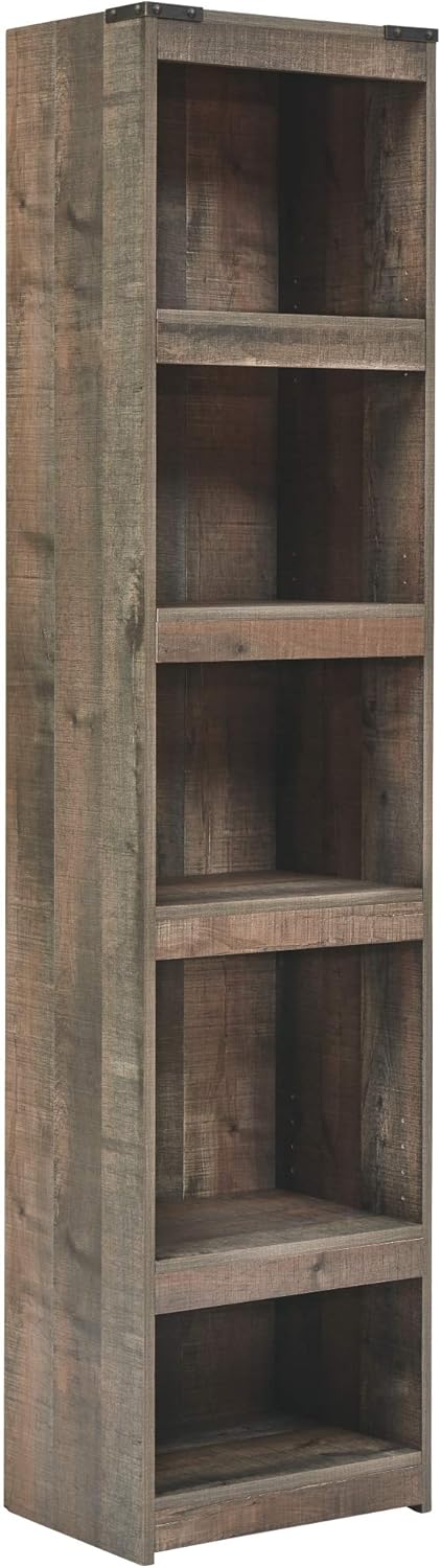Rustic Pier Bookcase with 3 Adjustable Shelves, Gray Pine H5678