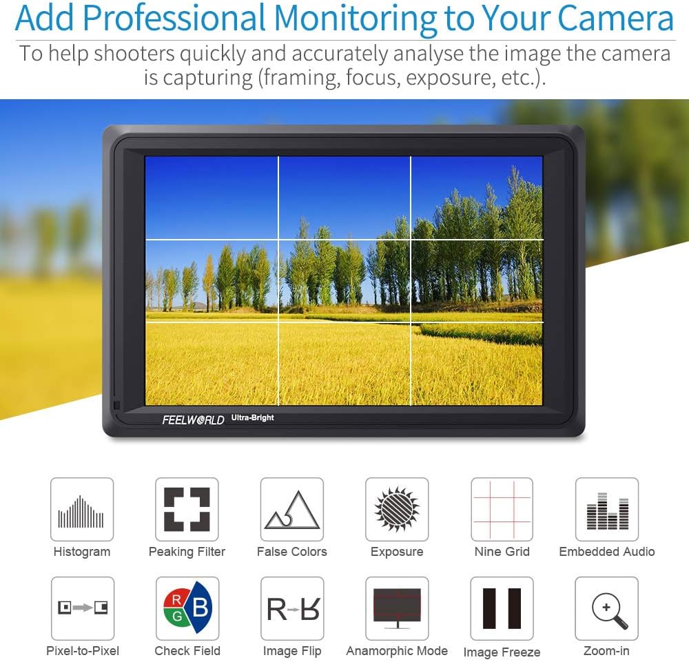 7 Inch 2200nit Full HD IPS Field Monitor F973