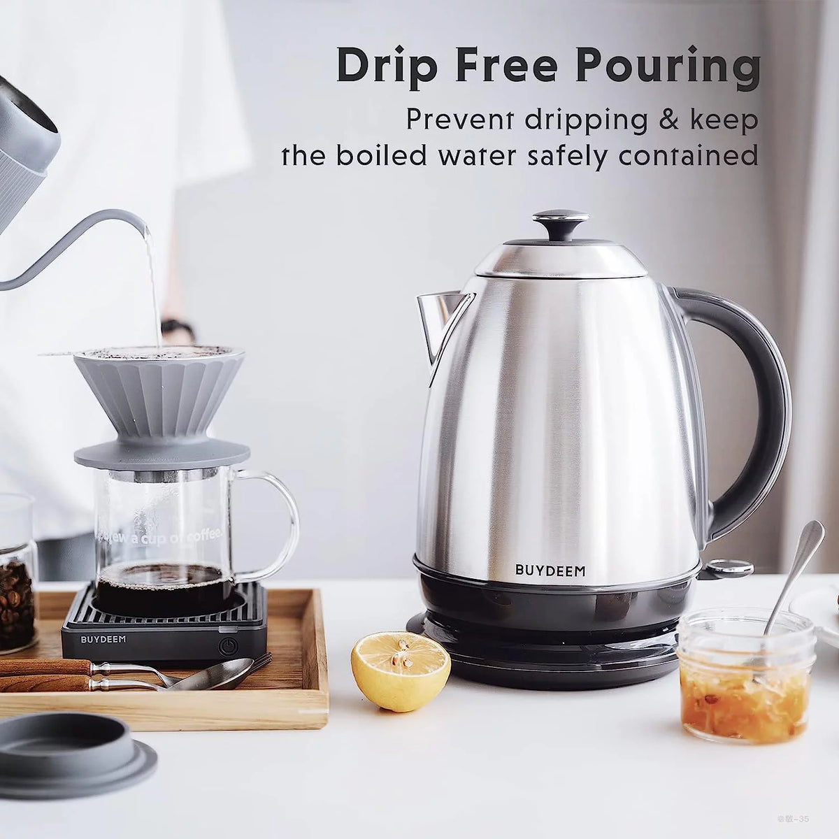 1.7L Stainless Steel Electric Kettle C384241