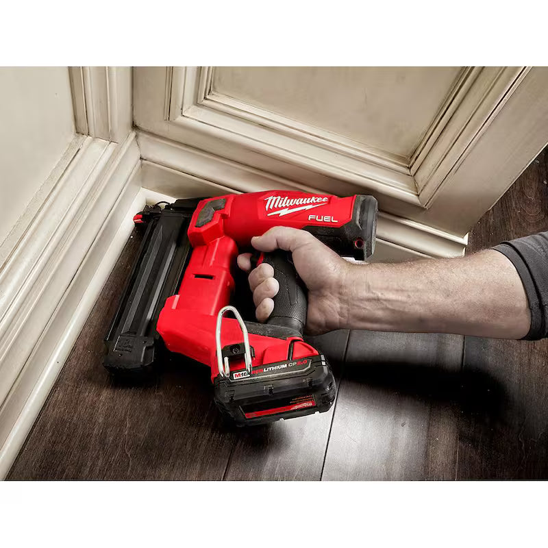 18-Volt 18-Gauge Cordless Brad Nailer Kit with Battery, Charger and Bag W514959