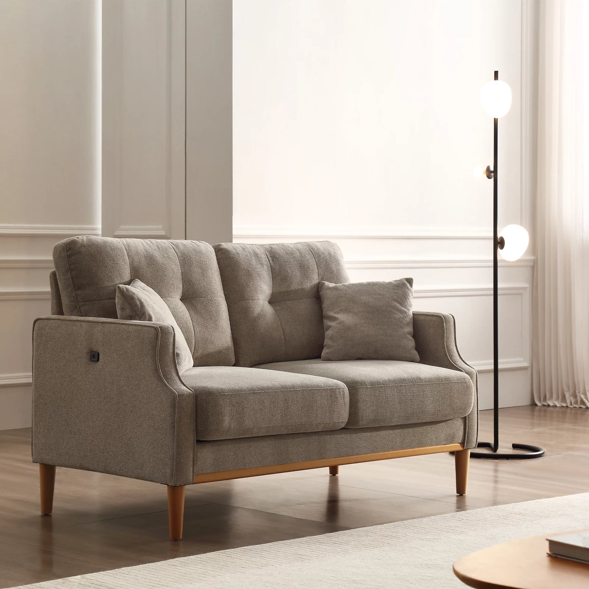 Cream 2 Seater Sofa with Waterproof Fabric S63617