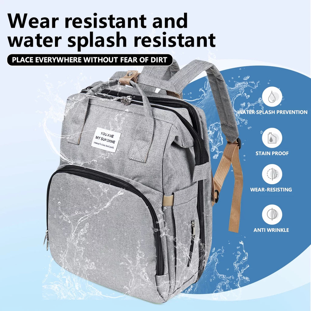Waterproof 3 in 1 Diaper Bag Backpack with Changing Pad T754