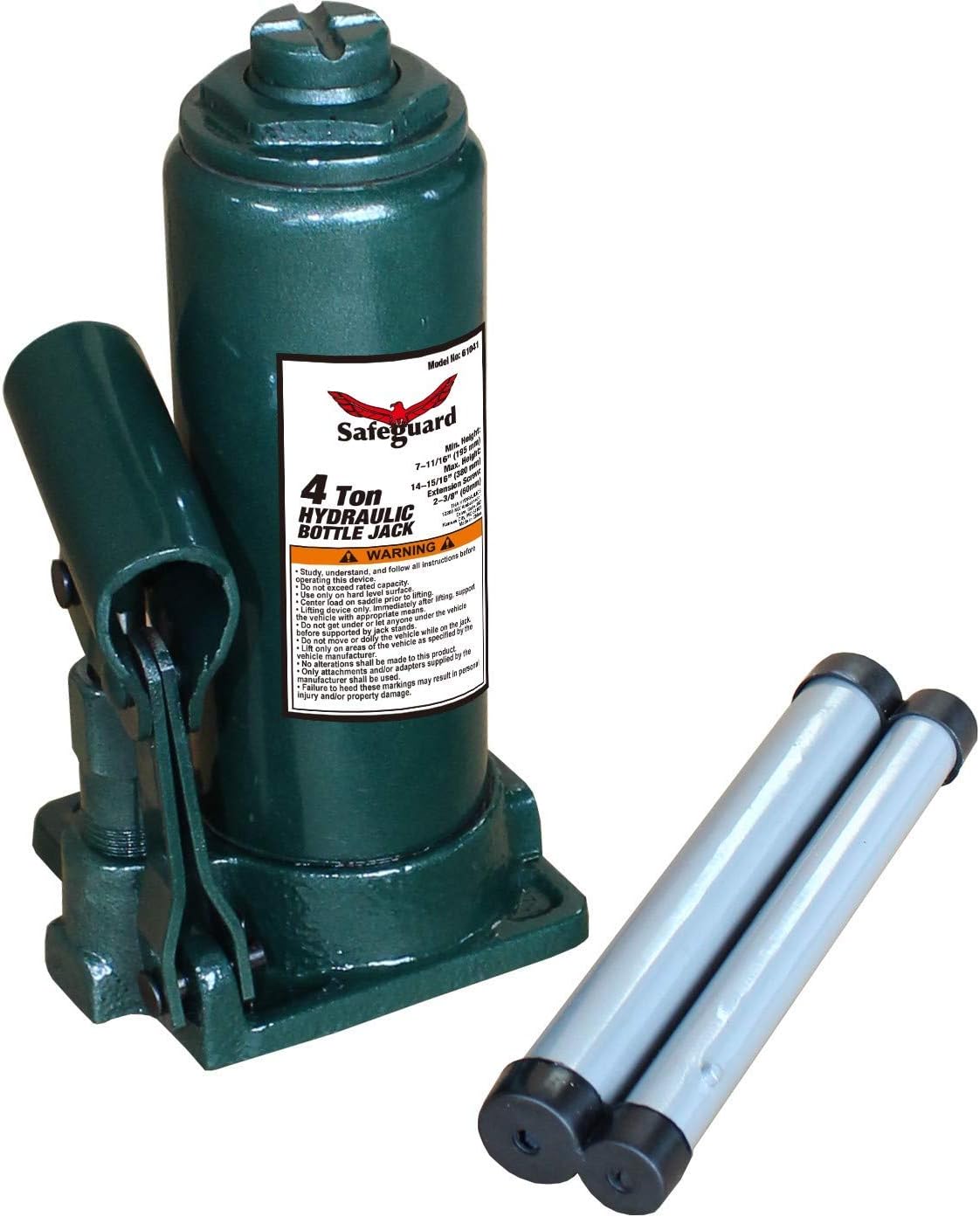 4 Ton Capacity Steel Bottle Jack Pack of 2 X427