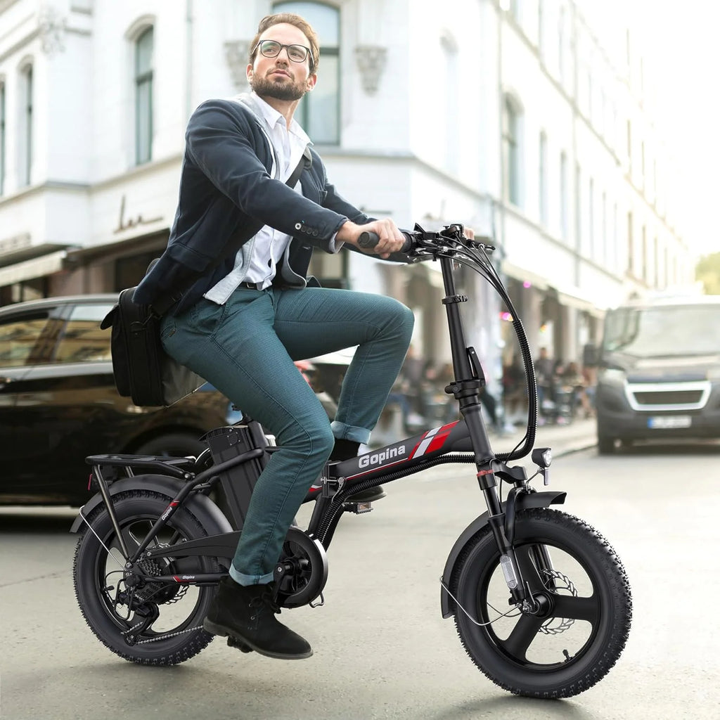 350W Folding Electric Bike 16 x 3.0 Fat Tire L499469