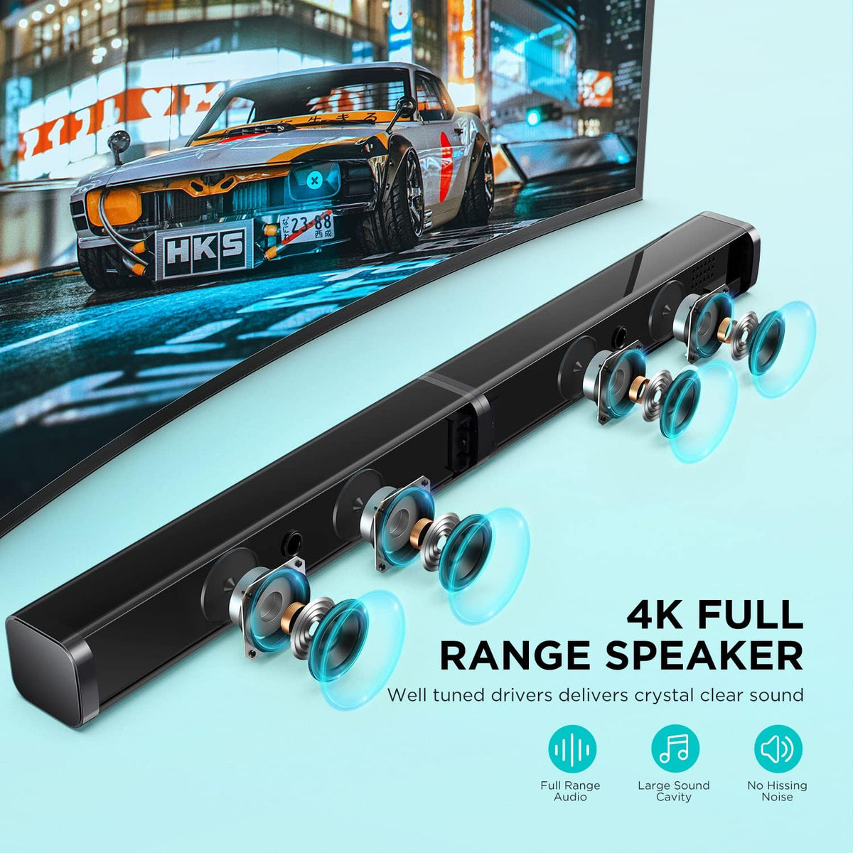 2.1 Slim Sound Bar with Subwoofer, Pack of 2 G945