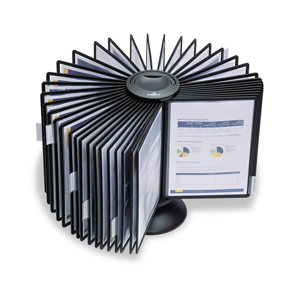Black Sherpa 40-Panel Carousel Reference System, 80-Sheet Capacity N1725