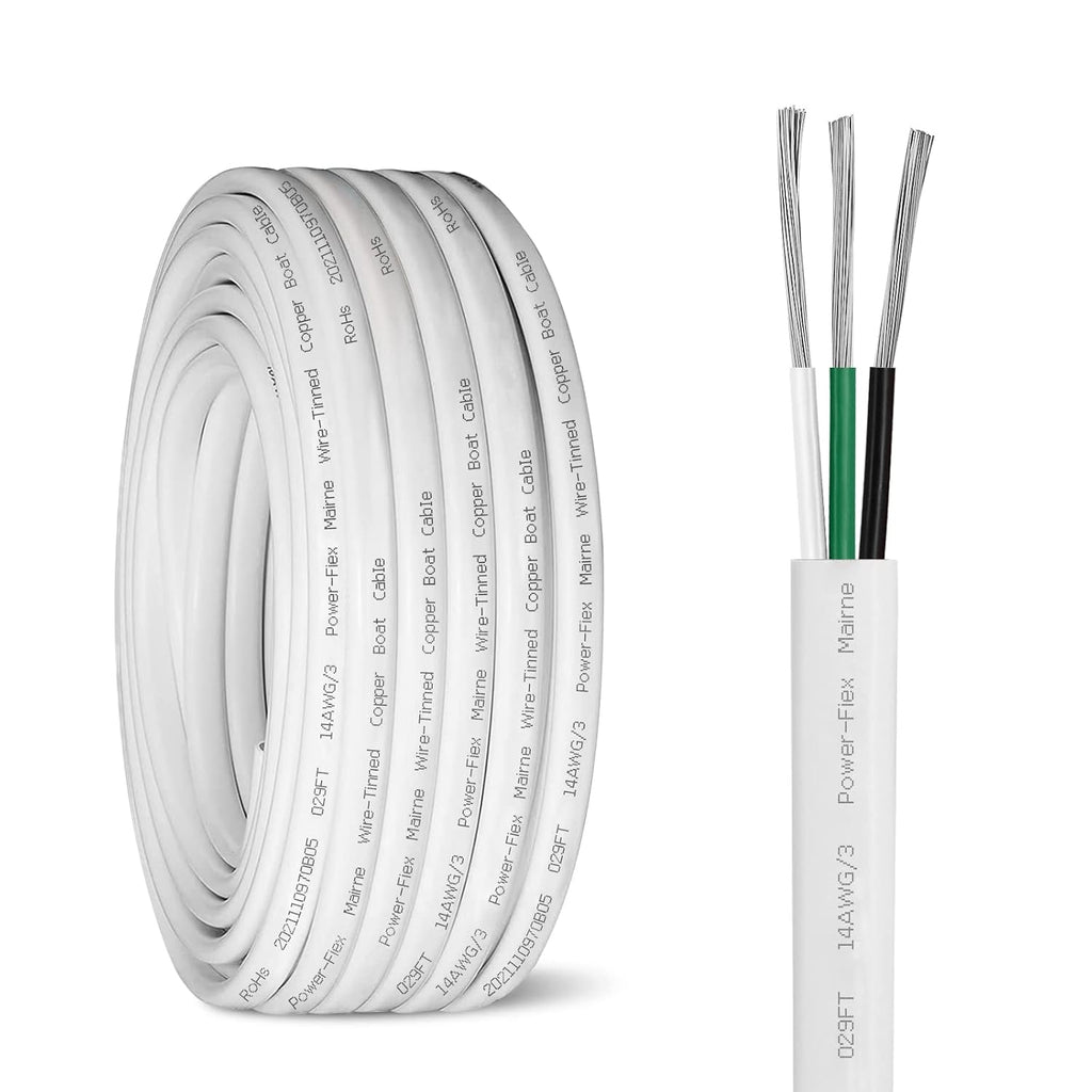 10 AWG 20ft Tinned Copper Marine Wire Z1776