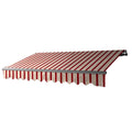 Black Frame Retractable Patio Awning 12 x 10 ft H9953