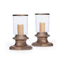 Pair of Brass Base Hurricanes X5528